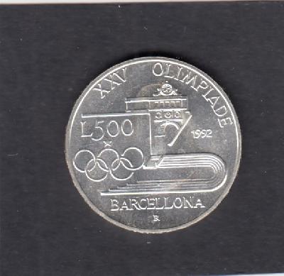 Beschrijving: 500 Lire S-OLYMPIC 92 